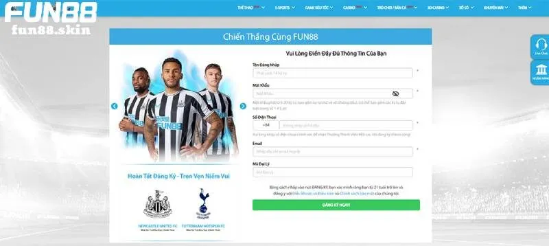 Chi Tiết Cách Đăng Ký Fun88 Thần Tốc Chưa Đến 1 Phút